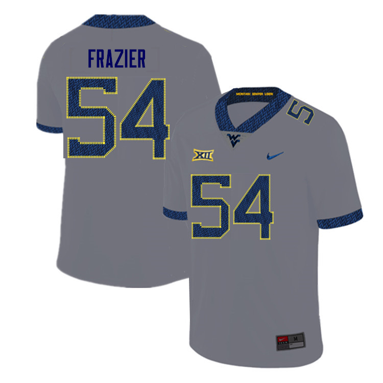 Men #54 Zach Frazier West Virginia Mountaineers College Football Jerseys Sale-Gray